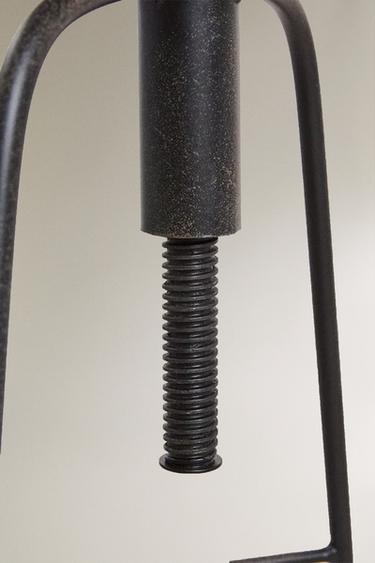 LINEN SWIVEL BAR STOOL - Black / Ecru by Zara - Image 4