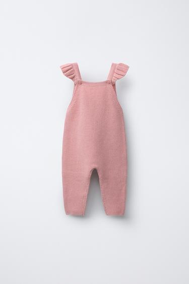KNIT DUNGAREES - Pink by Zara
