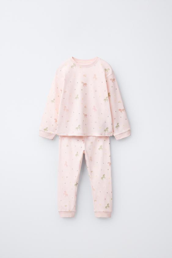 1 1/2-6 YEARS/ UNICORN PRINT PYJAMAS - Pale pink by Zara - Image 0