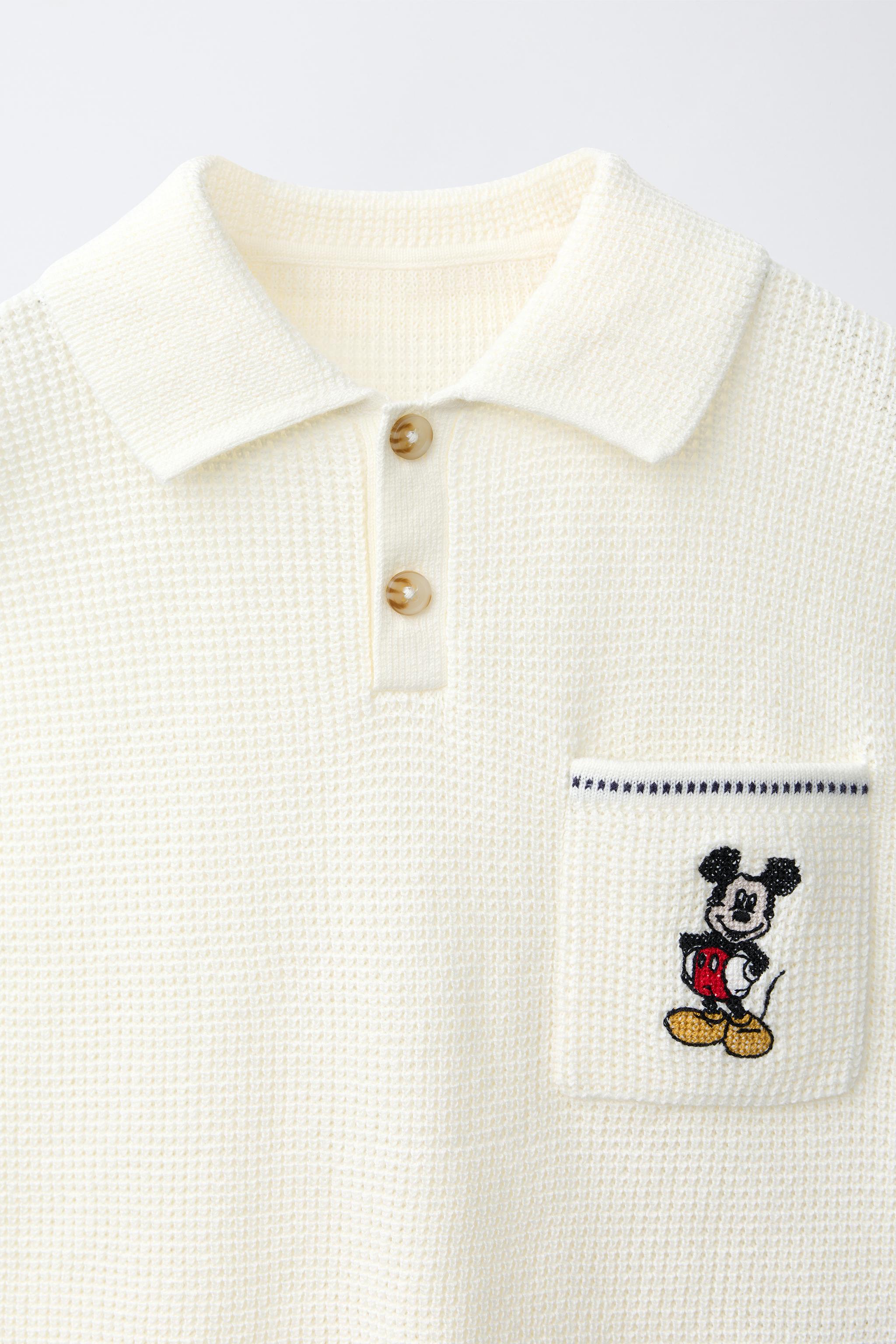 Детские свитеры Zara MICKEY MOUSE © DISNEY WAFFLE KNIT POLO — фото 4