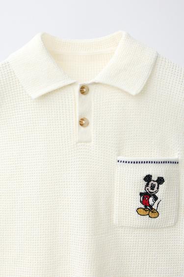 Zara VAFLE POLO MAJICA MIKI MAUS © DIZNI – Ekru