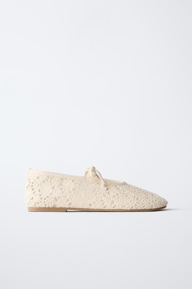 SAPATILHA EM CROCHÊ - Branco da Zara