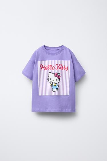 CAMISETA HELLO KITTY © RAYAS - Lila de Zara