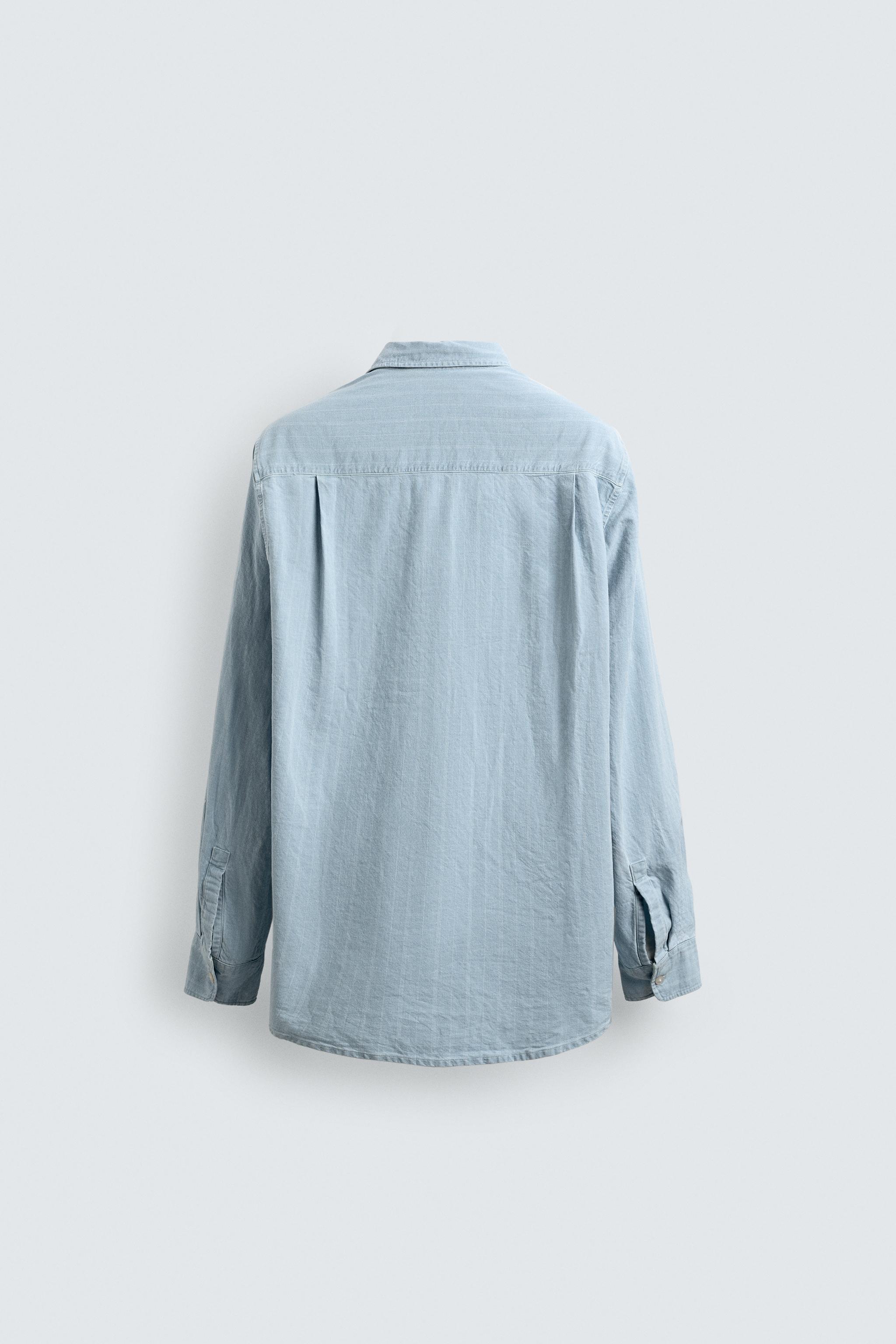 JACQUARD DENIM SHIRT AARON LEVINE X ZARA
