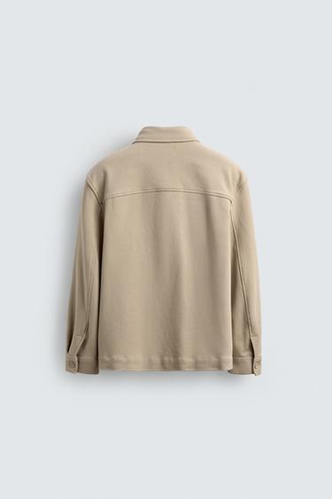 COMFORT TEXTURED OVERSHIRT - Beige by Zara - Image 7