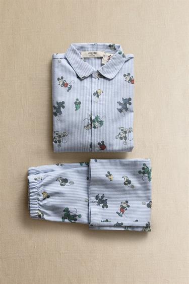SET COMPLETO PIGIAMA PER BAMBINI IN FLANELLA MICKEY & MINNIE ©DISNEY - Blu chiaro di Zara