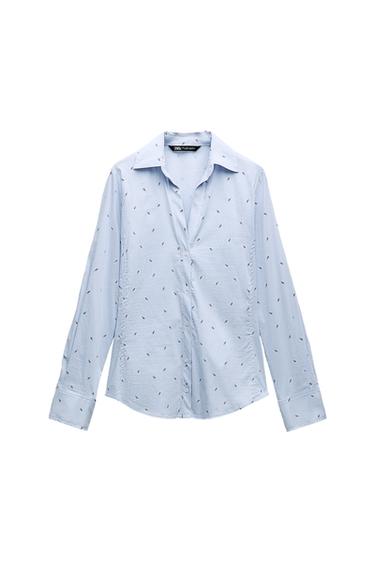 PRINTED POPLIN SHIRT
