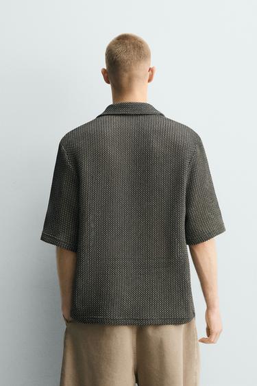 CHEMISE STRUCTURÉE RELAXED FIT - Noir de Zara - Image 2