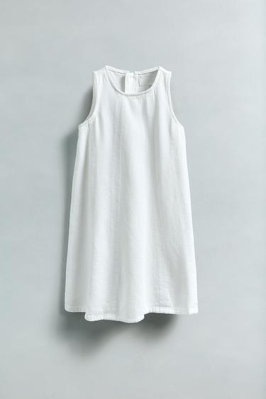 Zara DENIM DRESS - White