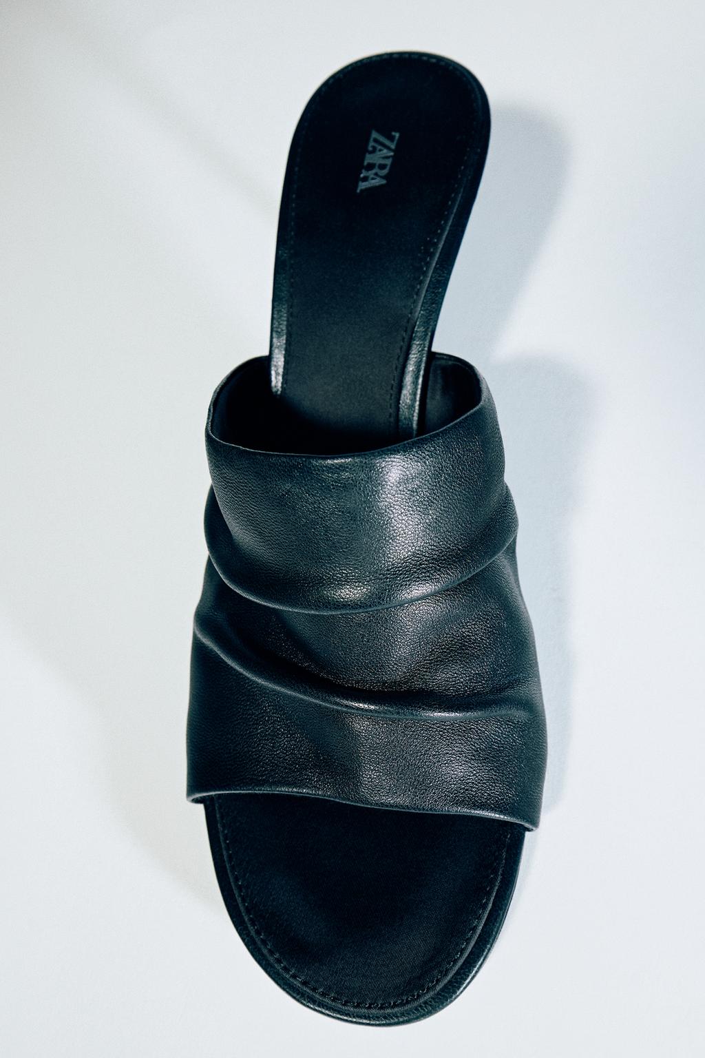 LEATHER HEELED SANDALS