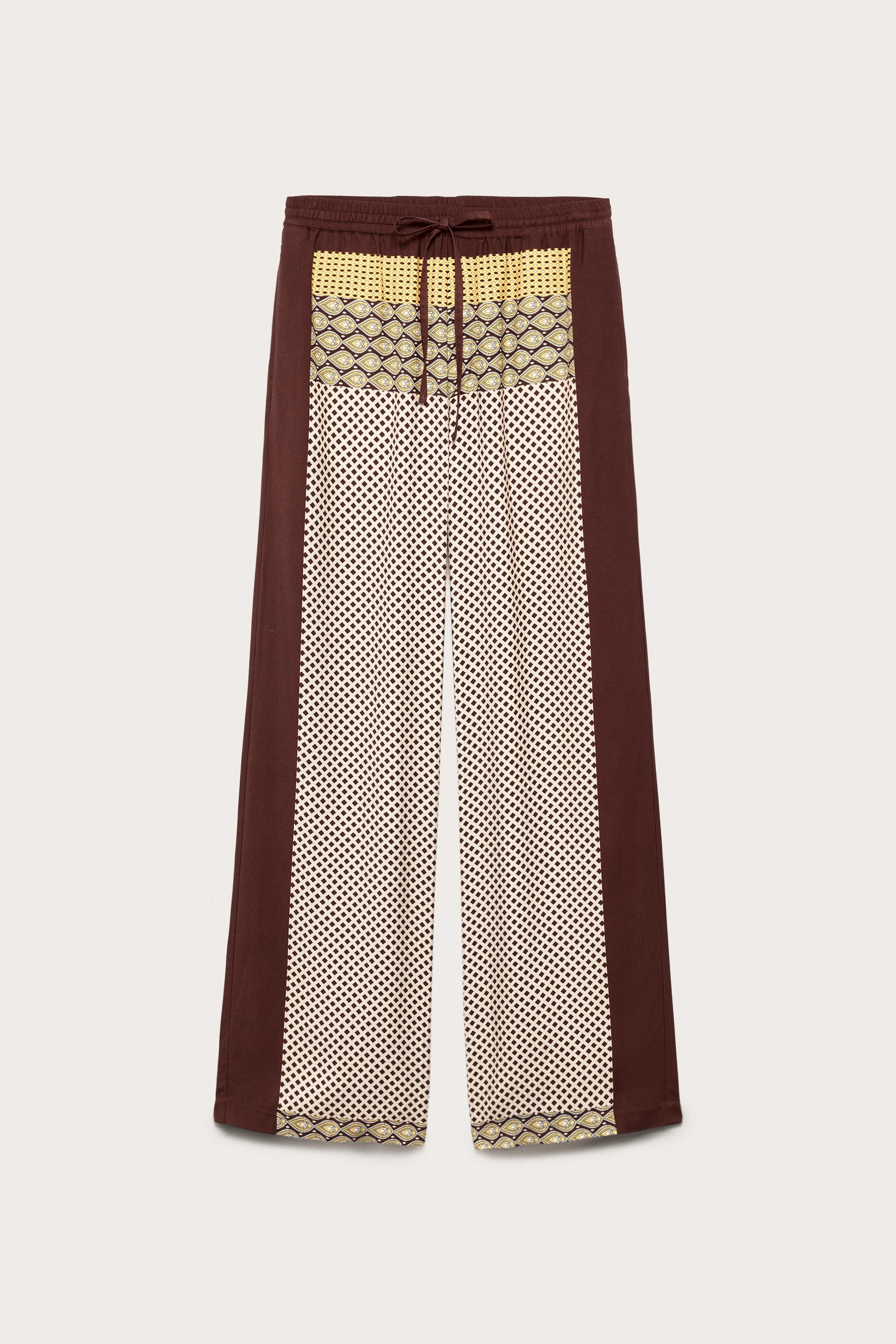 LIMITED EDITION MIXED PRINT FLOWY PANTS