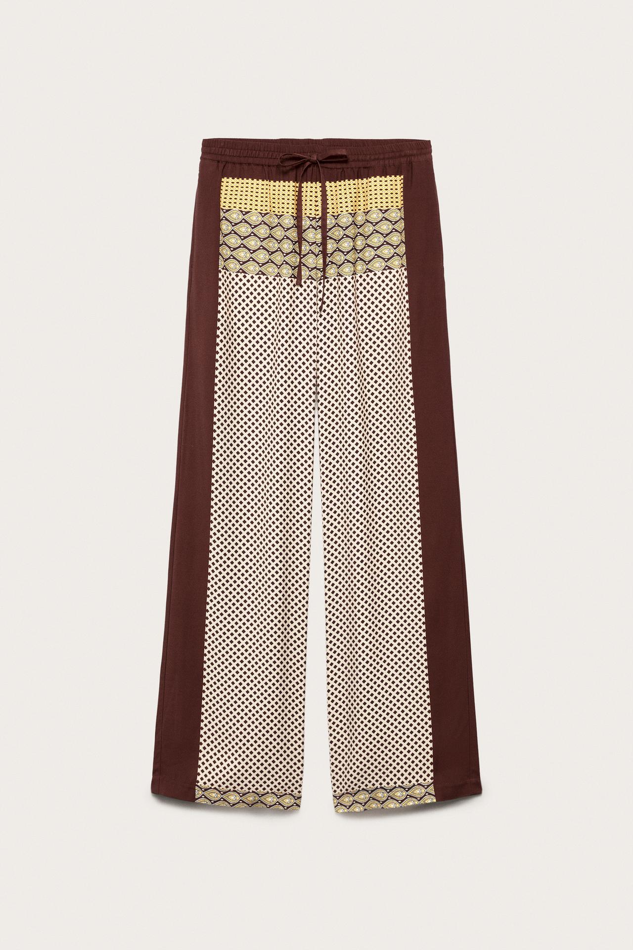 LIMITED EDITION MIXED PRINT FLOWY PANTS — Printed