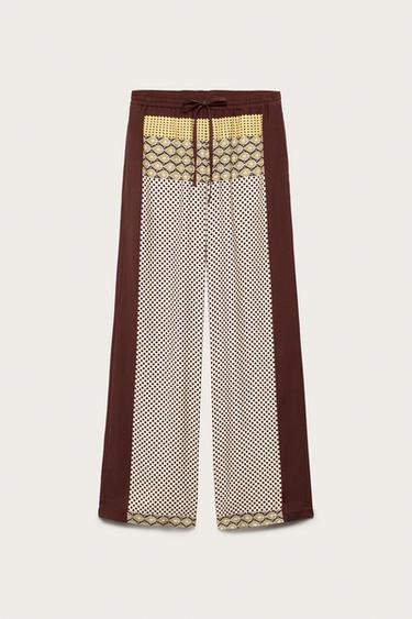 LIMITED EDITION PRINTED FLOWING TROUSERS - Printed by Zara