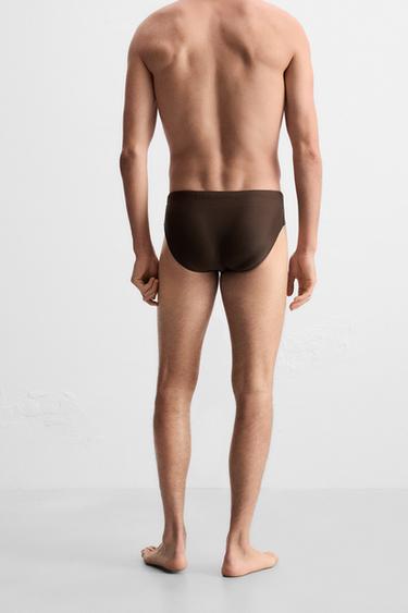 MAILLOT DE BAIN SLIP - Marron de Zara - Image 3