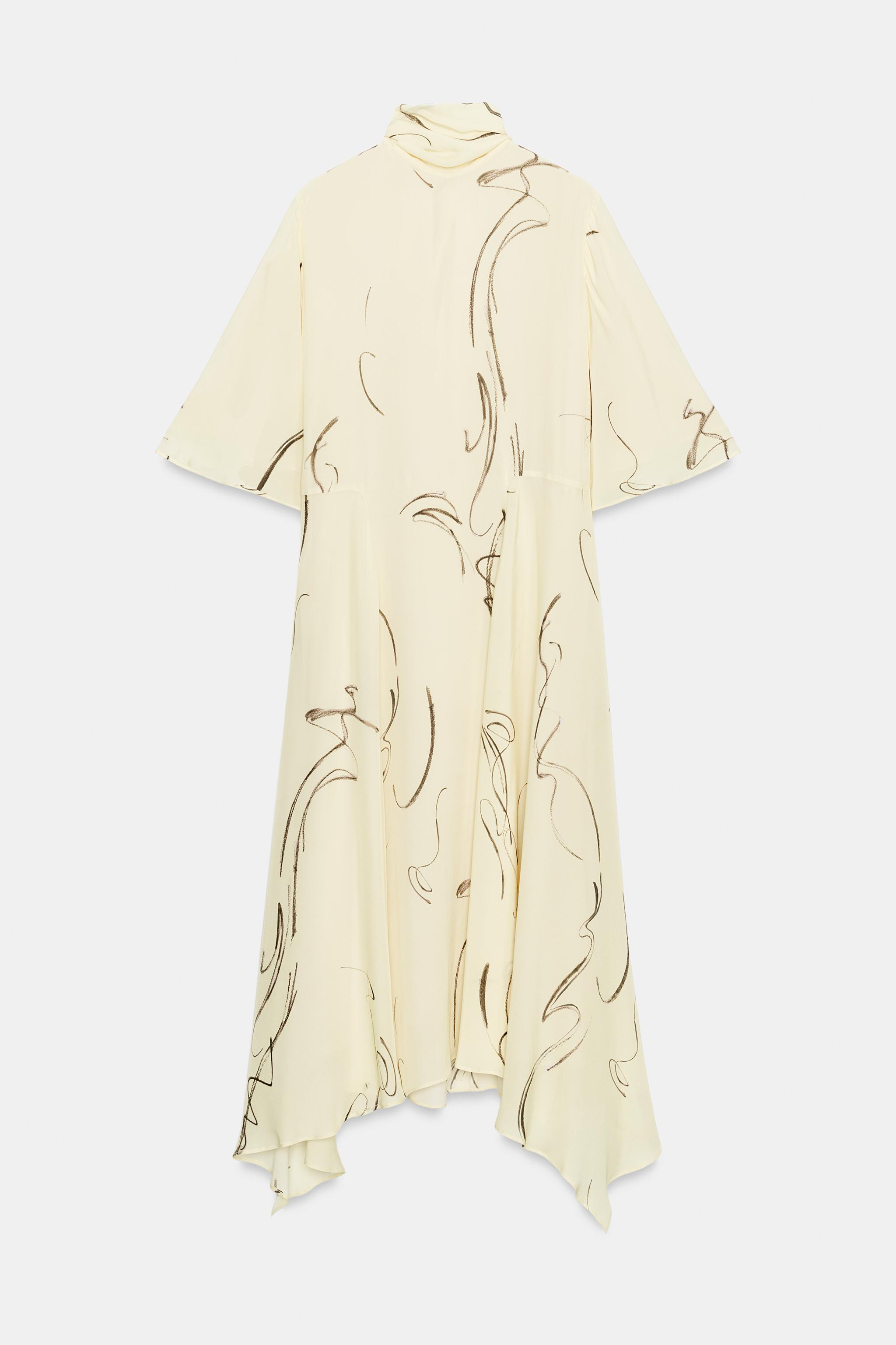 ZW COLLECTION PRINTED DRESS WITH TIES