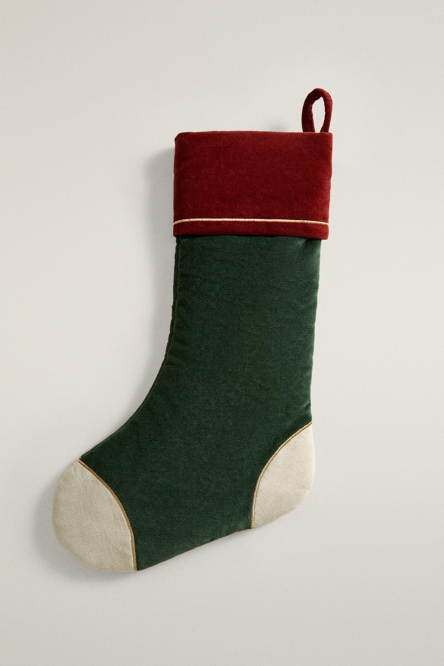 Носки Christmas Ornament, бархат — Zara, цвет: Разноцветный — фото 4