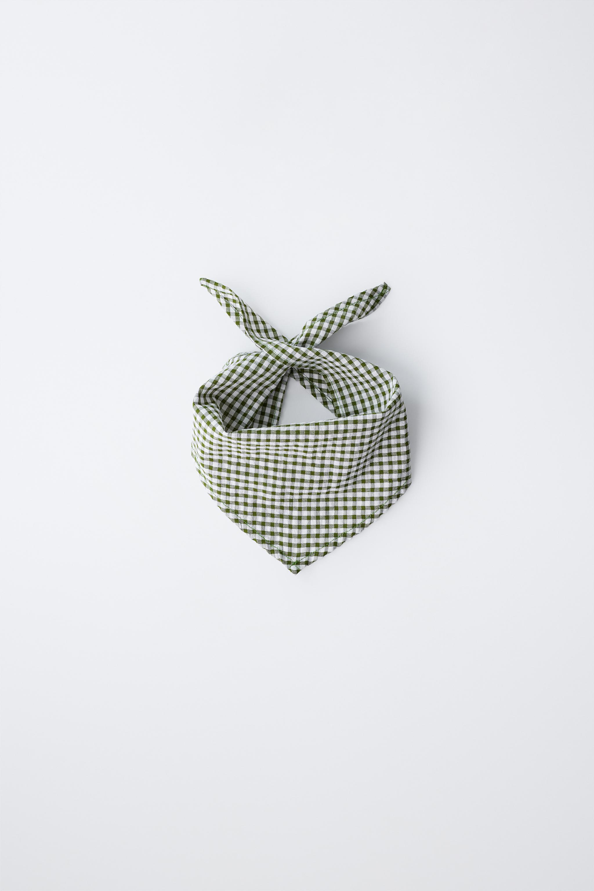 GINGHAM BANDANA - Green / Ecru | ZARA United States