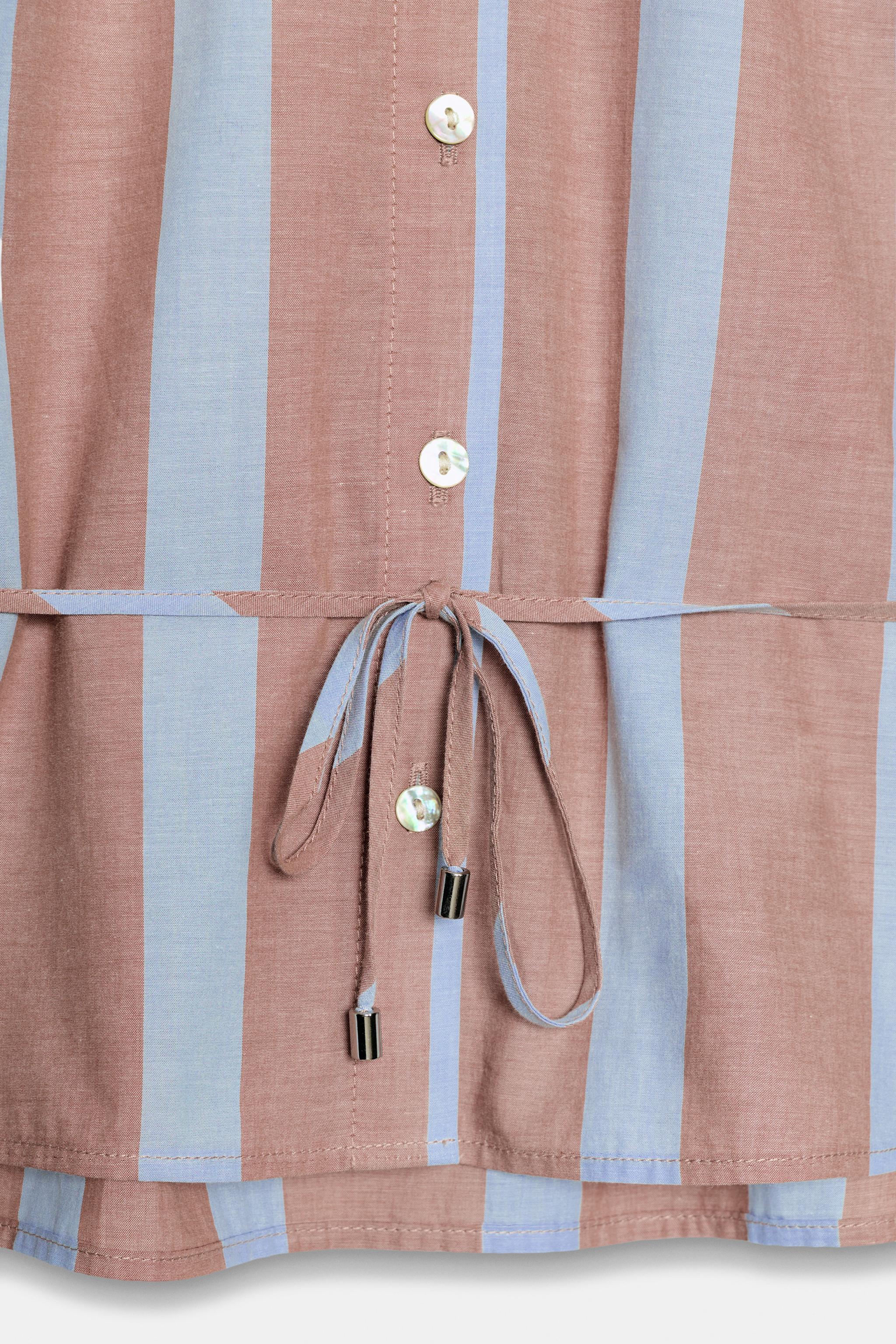 LACED STRIPED SHIRT