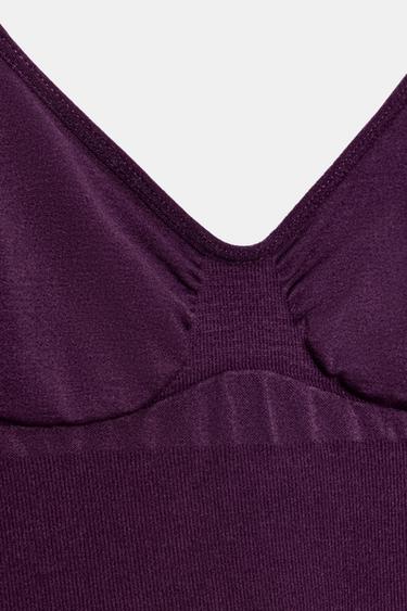 BODY SEAMLESS À BRETELLES - Violet de Zara - Image 4