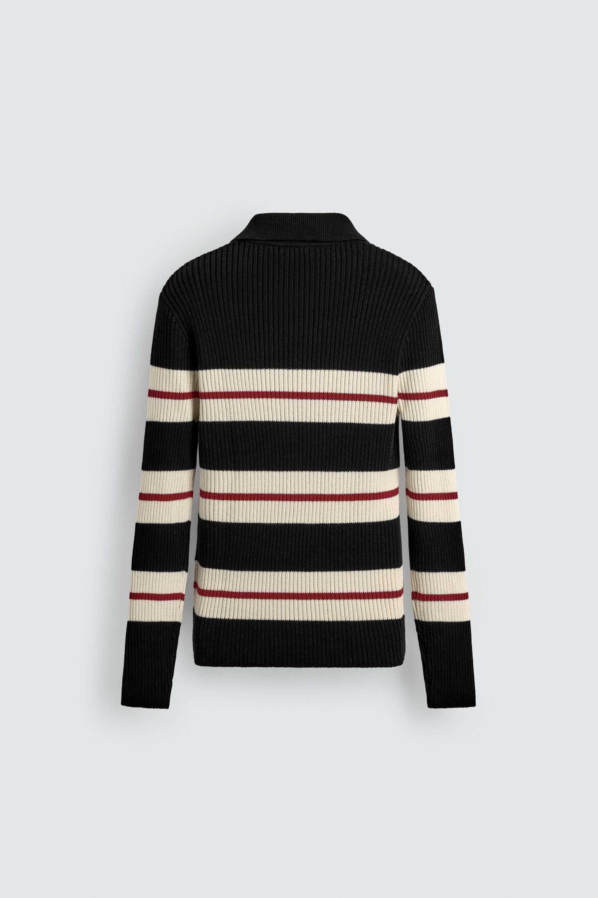 POLO EN MAILLE JACQUARD À RAYURES