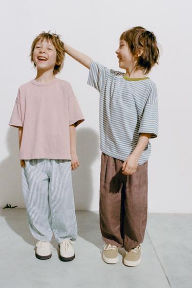 БРЮКИ ИЗ 100% ЛЬНА В ПОЛОСКУ — B от Zara