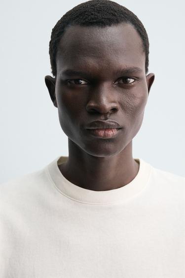 LONG SLEEVE SEAM T-SHIRT - Oyster-white de Zara - Image 4