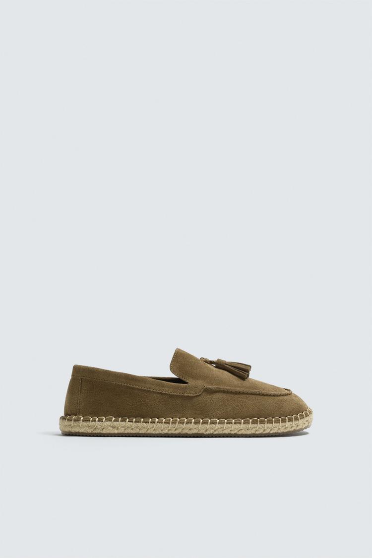 ZARA CASUAL LEATHER LOAFERS WITH TASSELS