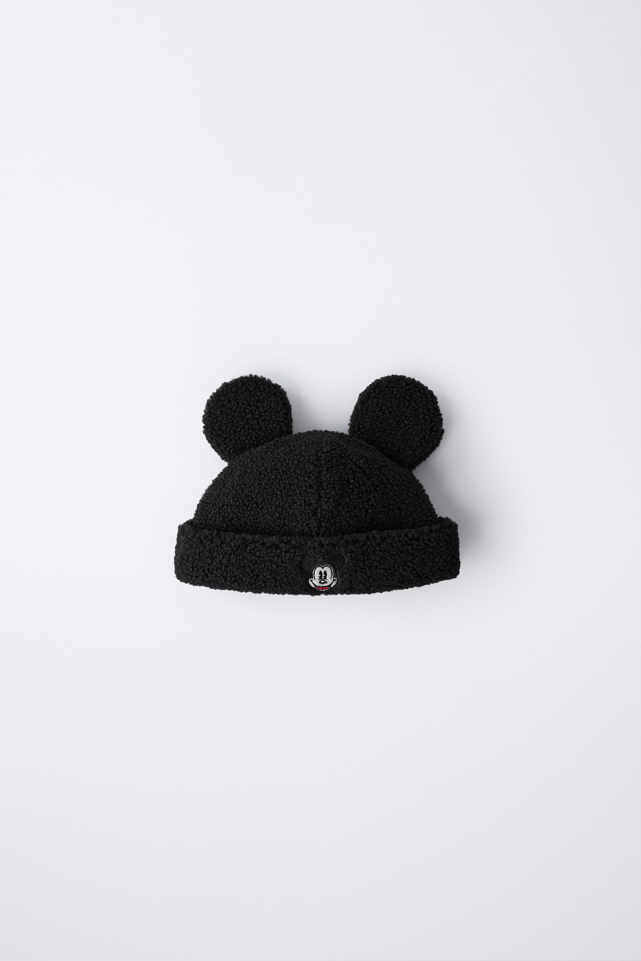EMBROIDERED SHEARLING MICKEY MOUSE © DISNEY HAT - Black | ZARA Canada