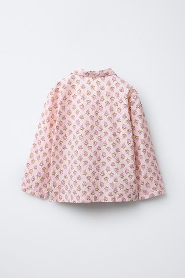 6-14 YEARS/ FLORAL SHIRT AND TROUSERS PYJAMAS - Pink by Zara - Image 2