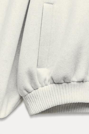 SOFT OVERSIZE BOMBER JACKET - Ecru by Zara
