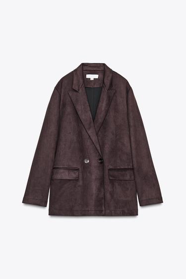BLAZER IN WILDLEDEROPTIK - Braun von Zara - Bild 0
