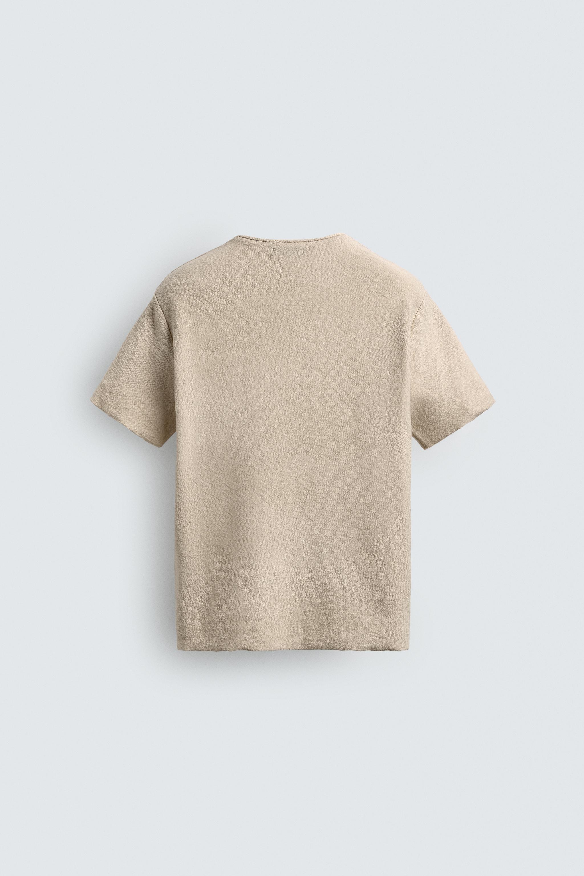 WASHED PRINT KNIT T-SHIRT - Ecru | ZARA United States