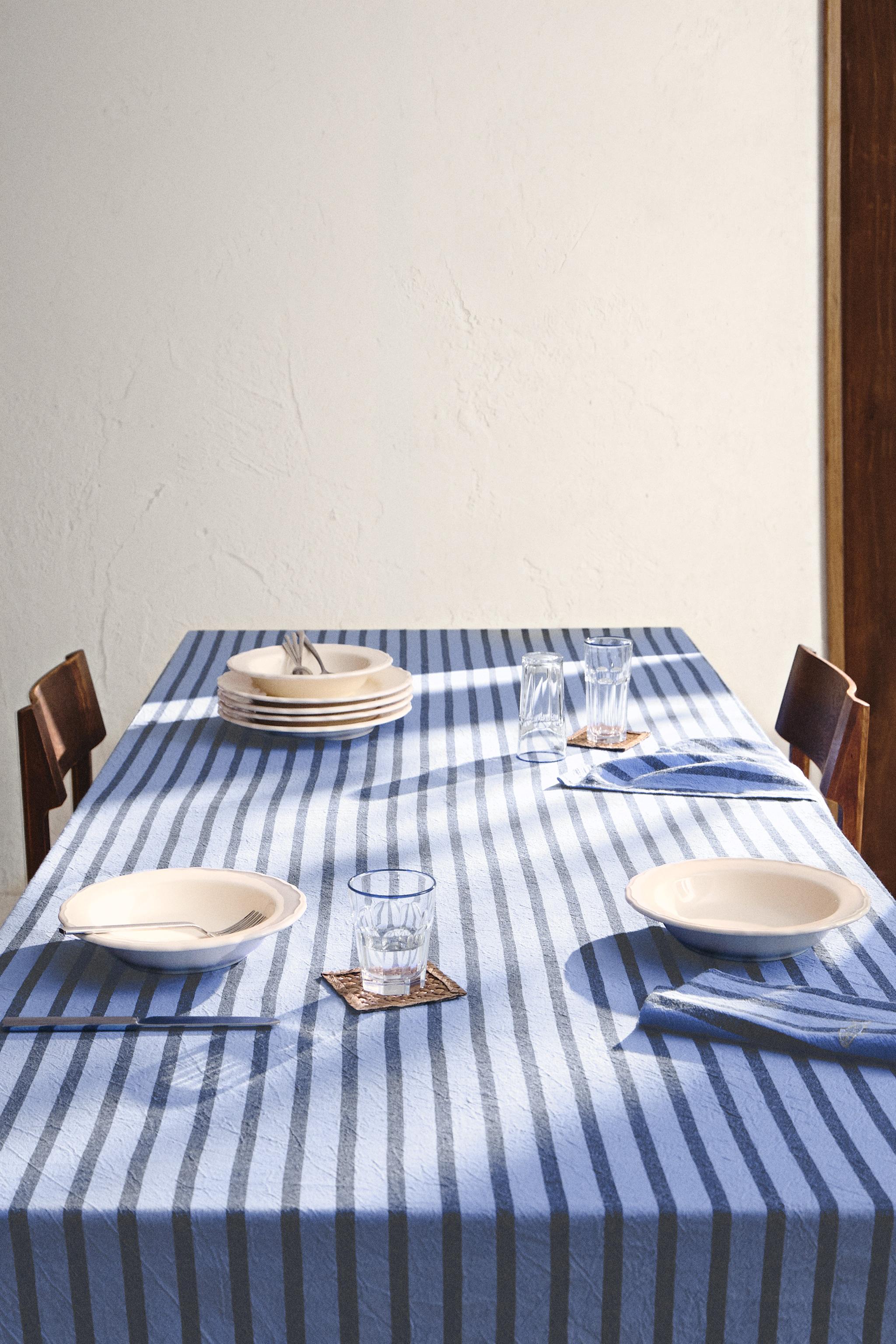 Zara YARN-DYED STRIPE TABLECLOTH — фото 6