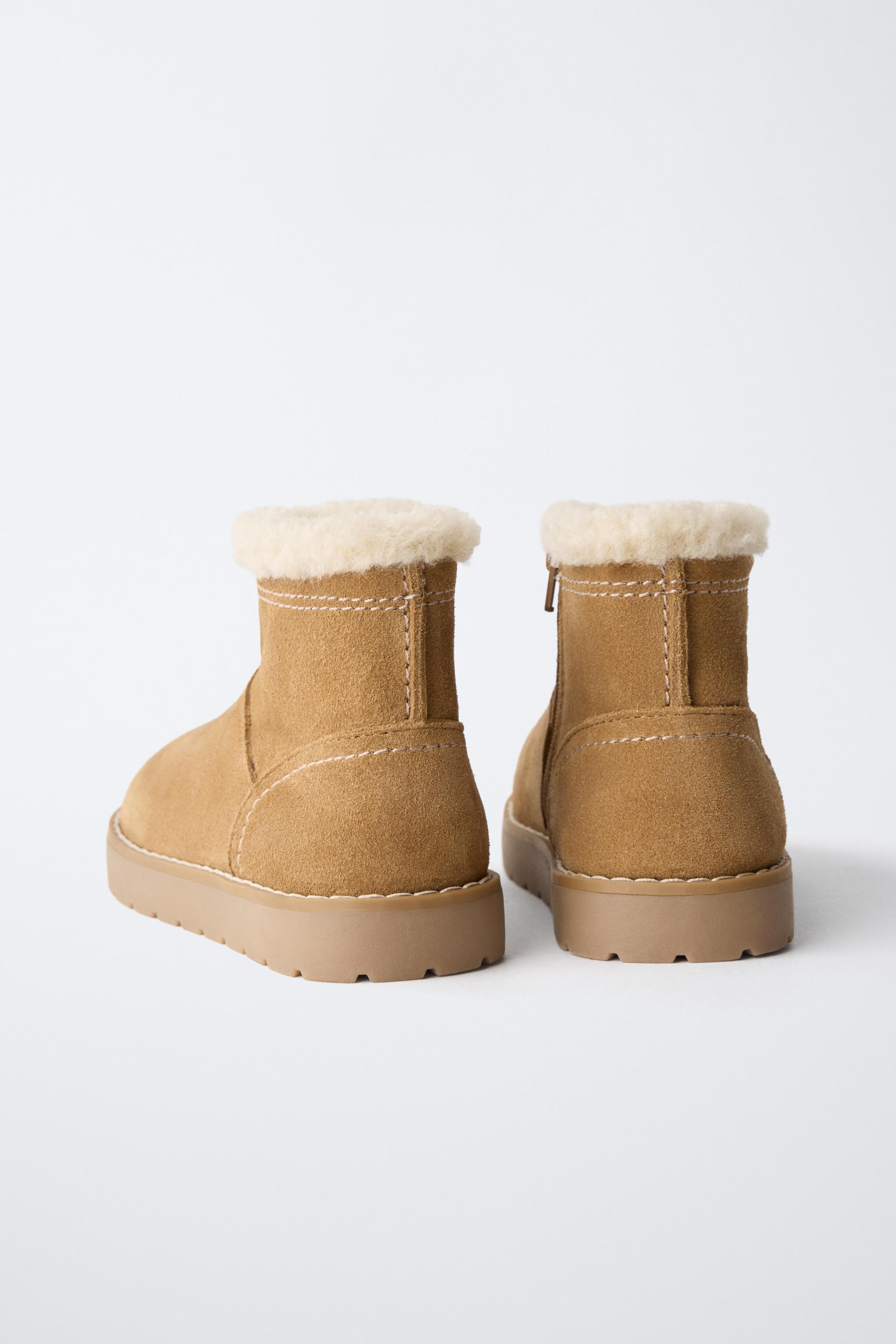 LINED LEATHER ANKLE BOOTS