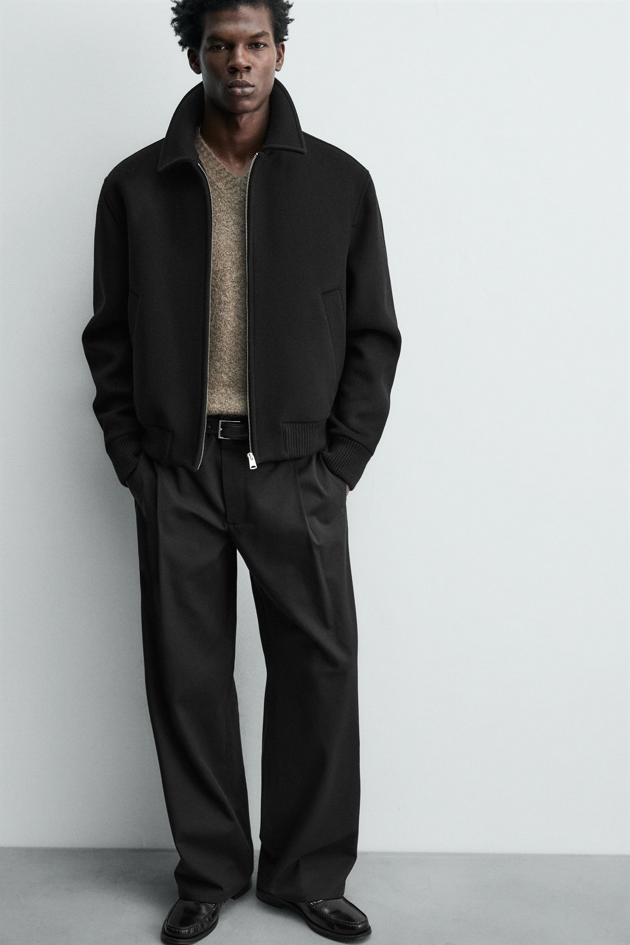 COTTON - VISCOSE PLEATED PANTS