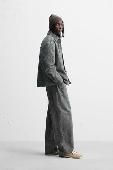 SURCHEMISE EFFET BOUCLÉ - Gris de Zara - Image 3