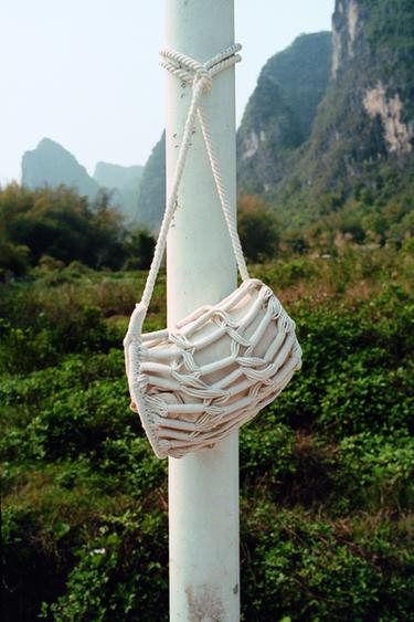 MACRAMÉ CROSSBODY BAG X FANGLU LIN - Ecru White by Zara