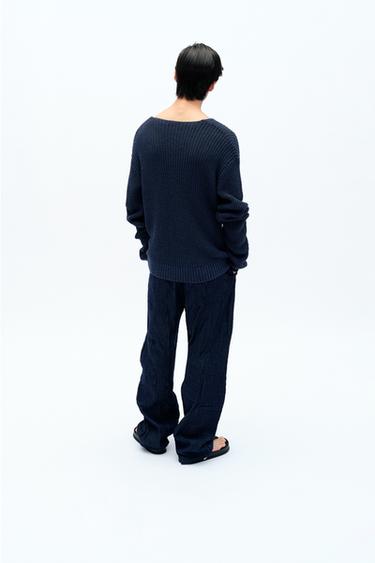 JEANS À EFFET PLISSÉ X FANGLU LING - Bleu de Zara - Image 2