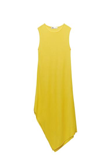 ASYMMETRIC KNIT TUNIC DRESS