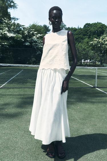 ZW COLLECTION EMBROIDERED TOP - Sand by Zara - Image 0