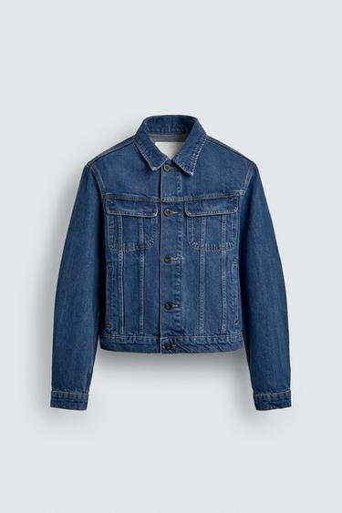 ДЖИНСОВАЯ КУРТКА СВОБОДНОГО КРОЯ — СИНИЙ от Zara
