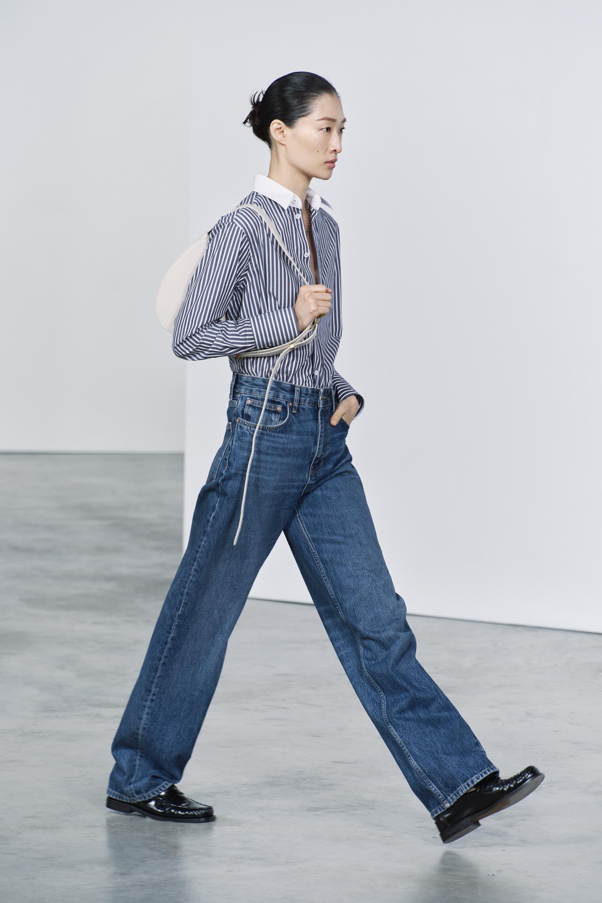 ZW COLLECTION HIGH WAIST WIDE LEG JEANS - Blue