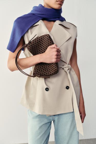 WOVEN MINI HANDBAG - Brown by Zara - Image 0