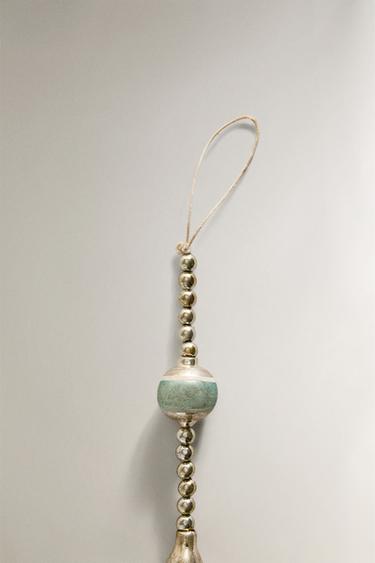 RETRO CHRISTMAS BAUBLE GARLAND - Light blue by Zara - Image 2