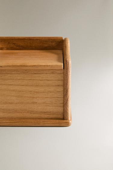SALIÈRE AVEC COUVERCLE EN CHÊNE - Marron clair de Zara - Image 3