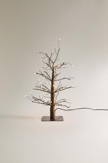LED LIGHT CHRISTMAS TREE (33 CM) - Brown by Zara - Image 1