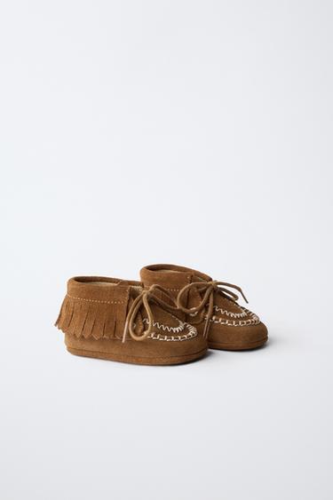 FRINGED LEATHER BOOTS — Brown 2