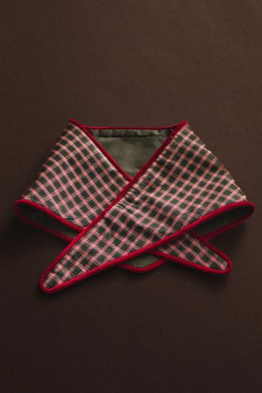 CHECK COTTON CHRISTMAS PET BANDANA - Green by Zara - Image 5
