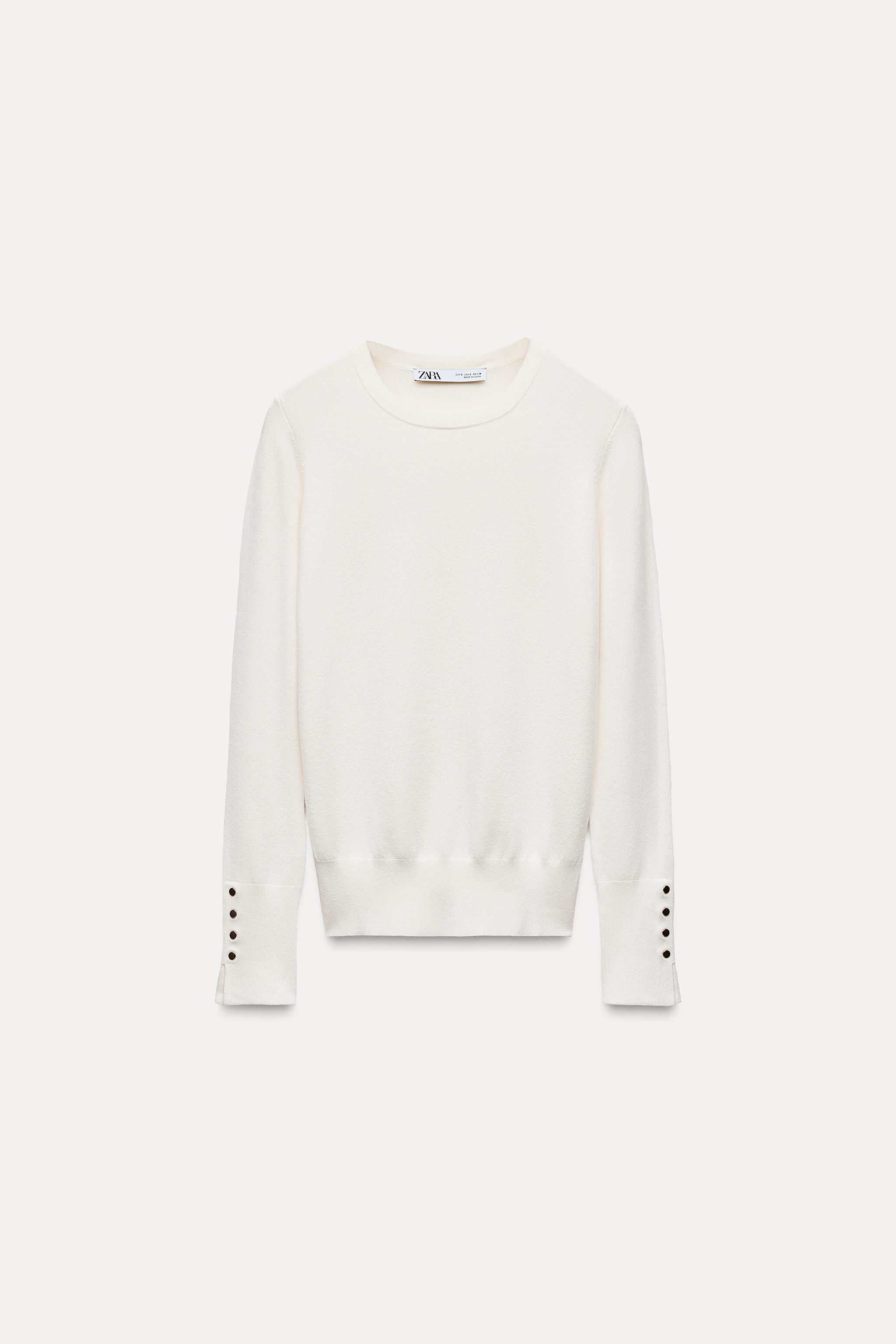 Zara white pullover sale