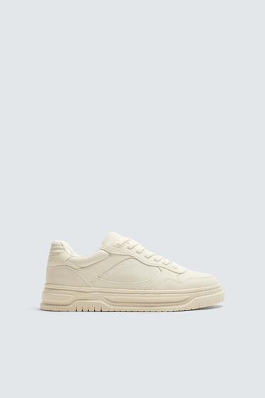 TÊNIS ESTILO RETRÔ - Branco-osso da Zara